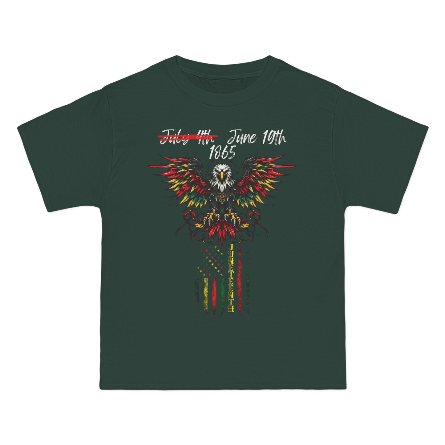 Beefy-T® Short-Sleeve Eagle Flag Juneteenth T-Shirt