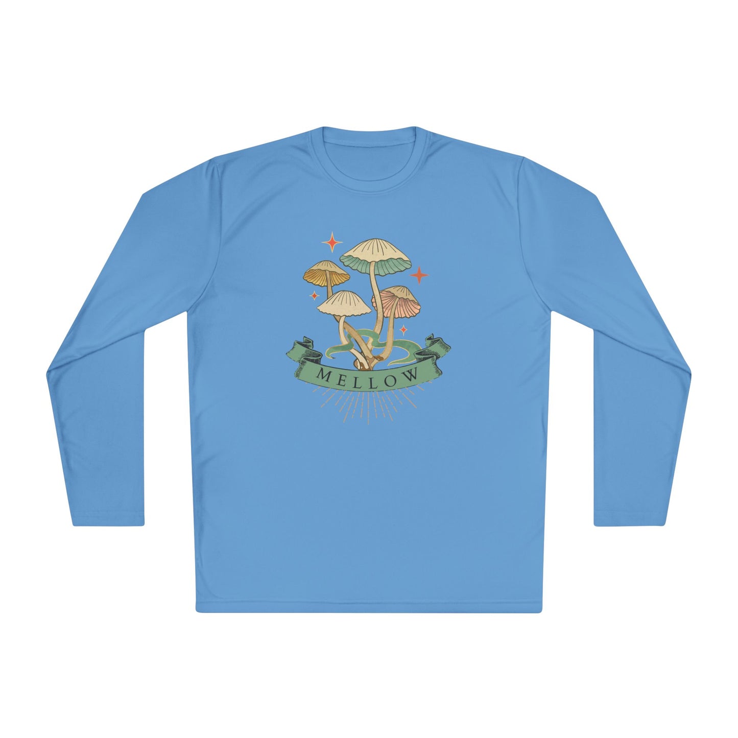 Mellow Mushrooms Long Sleeve Tee - Bohemian Style Shirt, Gift for Nature Lovers, Cozy Autumn Layer, Unisex Apparel, Festival Wear