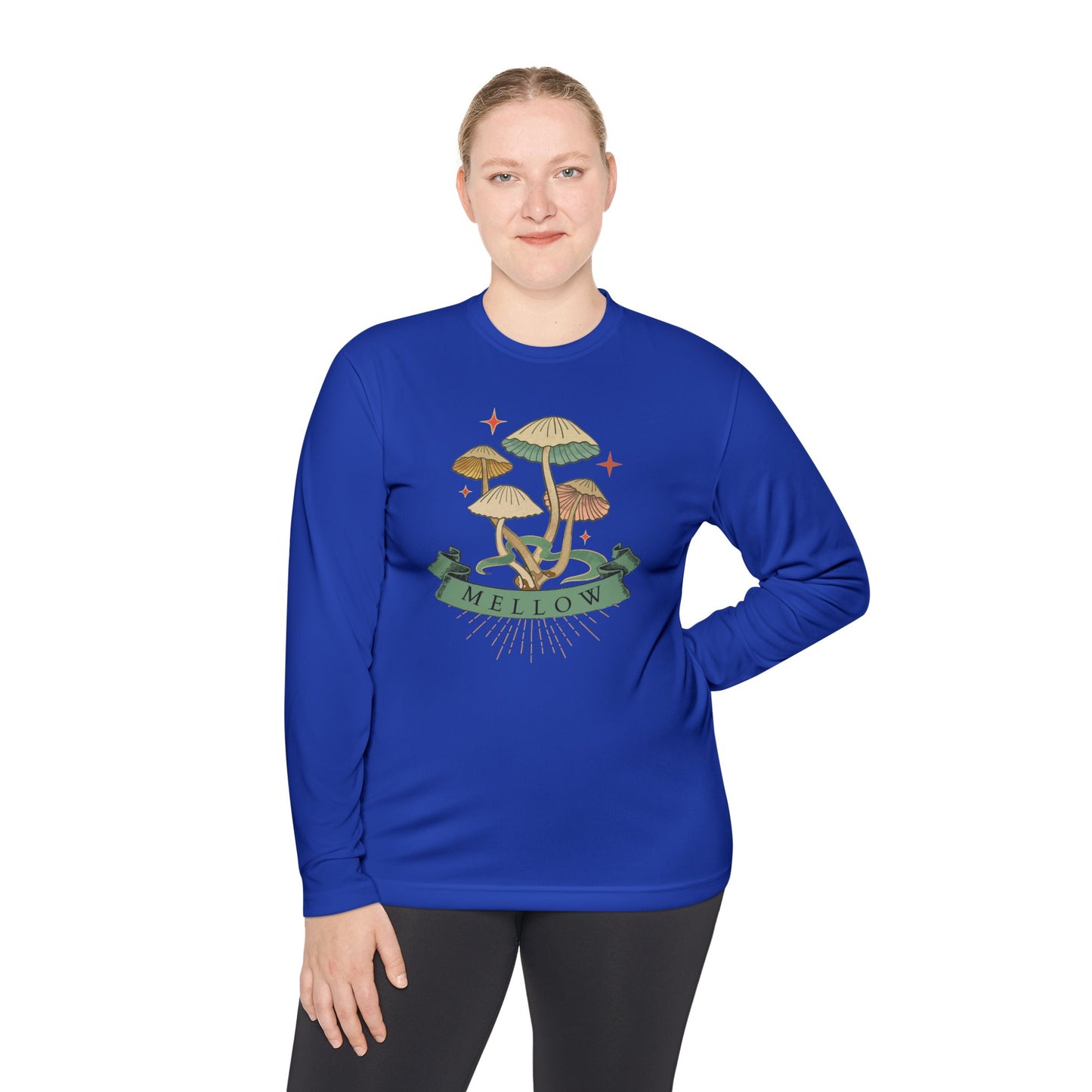 Mellow Mushrooms Long Sleeve Tee - Bohemian Style Shirt, Gift for Nature Lovers, Cozy Autumn Layer, Unisex Apparel, Festival Wear