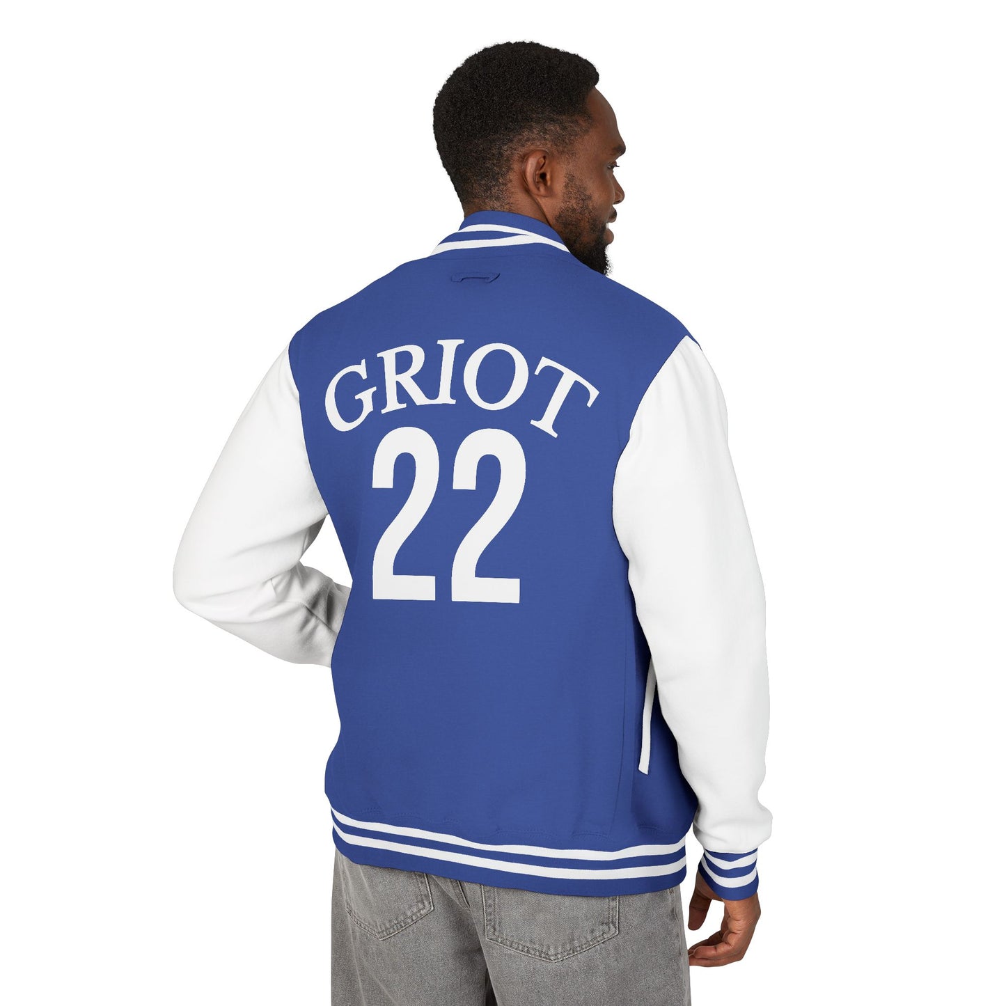 Griot 22 Unisex Heavyweight Letterman Jacket - Retro Style Varsity Jacket with Owl Design