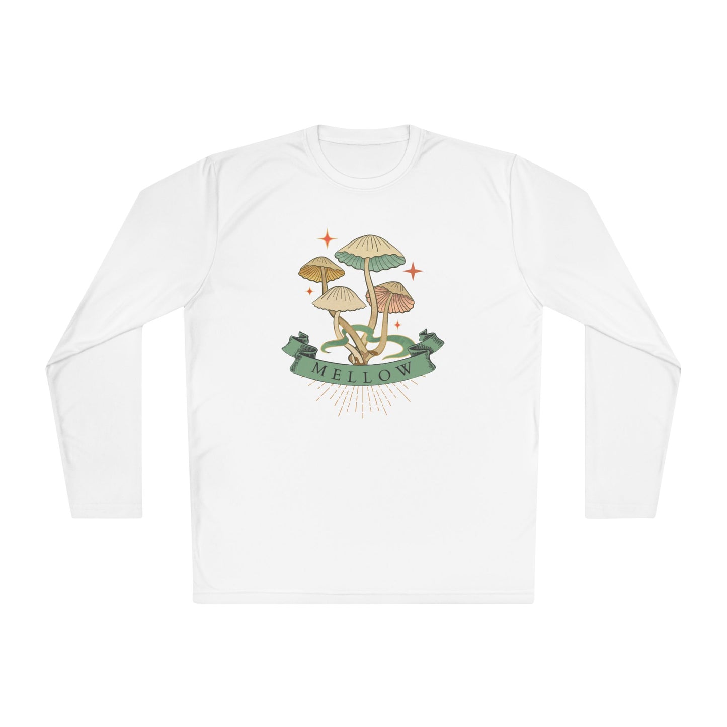 Mellow Mushrooms Long Sleeve Tee - Bohemian Style Shirt, Gift for Nature Lovers, Cozy Autumn Layer, Unisex Apparel, Festival Wear