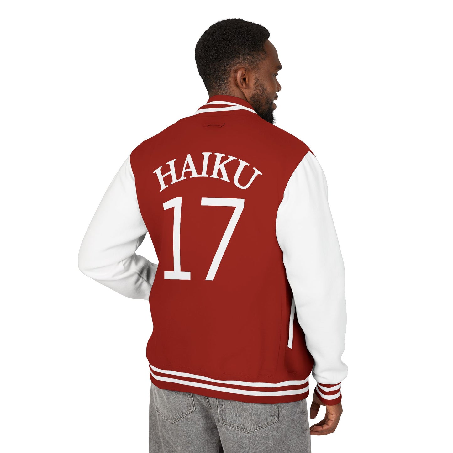 Retro Haiku Letterman Jacket for Unisex - Perfect for Casual Style & Celebrations