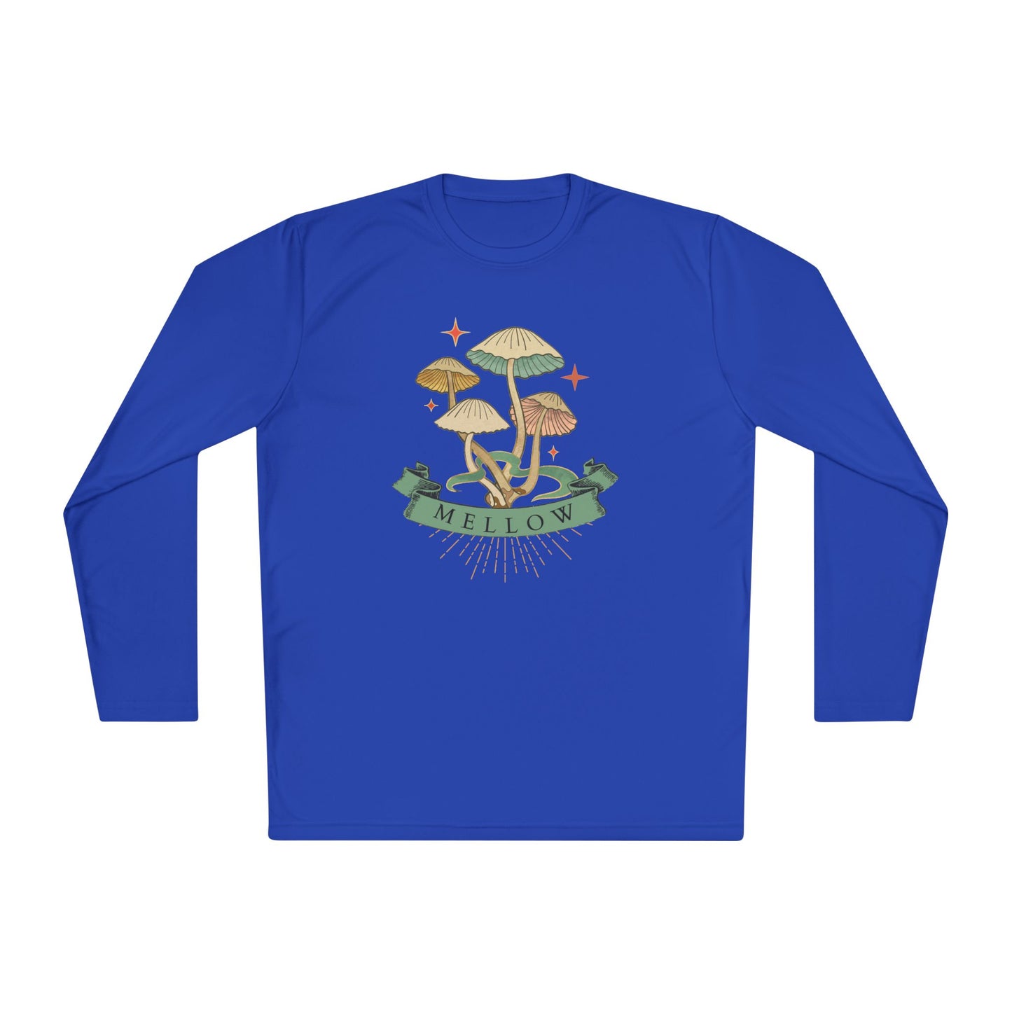 Mellow Mushrooms Long Sleeve Tee - Bohemian Style Shirt, Gift for Nature Lovers, Cozy Autumn Layer, Unisex Apparel, Festival Wear