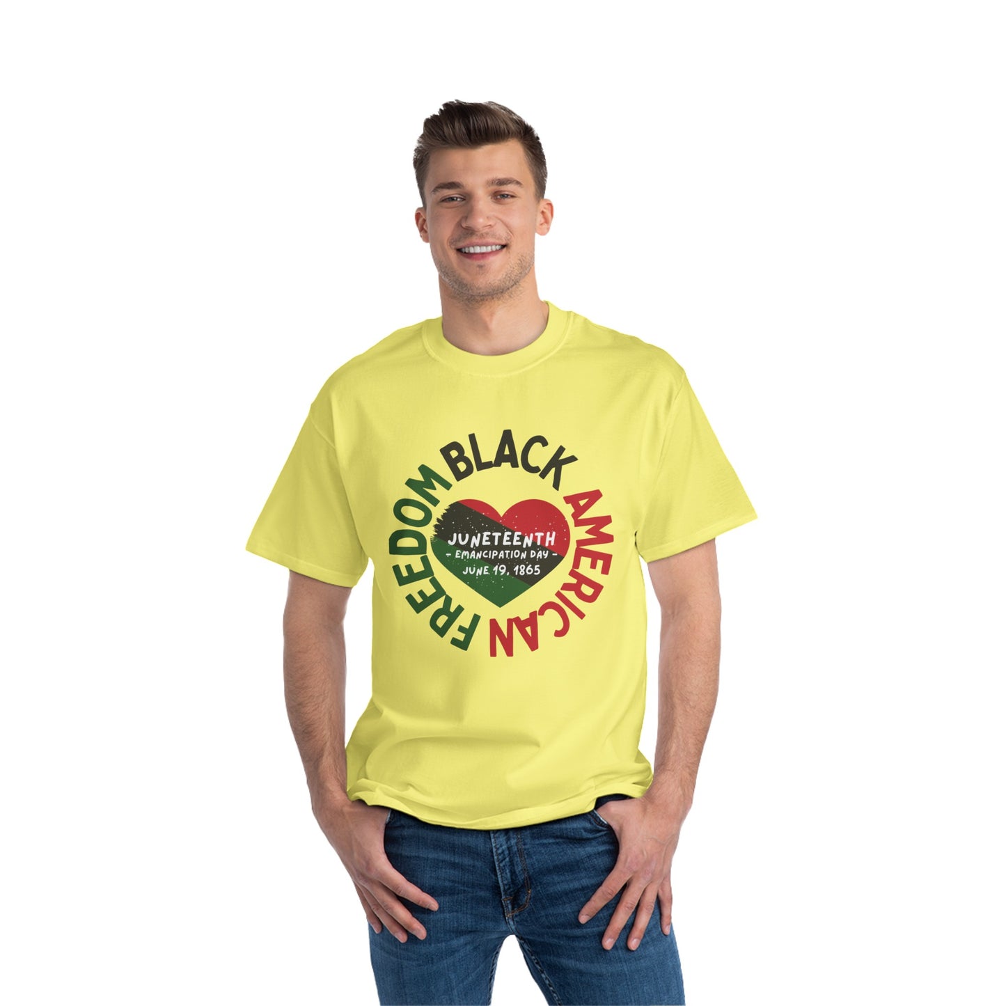 Beefy-T® Short-Sleeve BLACK AMERICAN FREEDOM T-Shirt