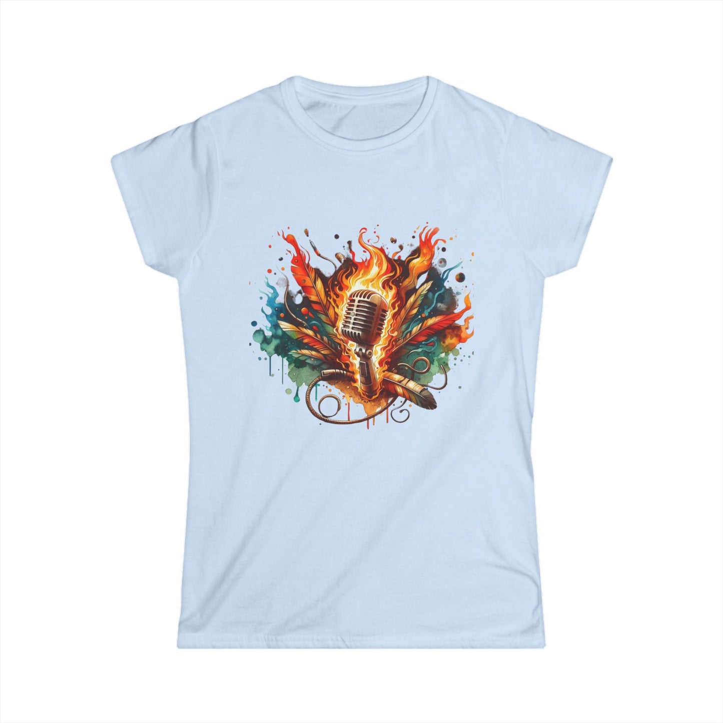 Passionate Mic Women's Softstyle Tee - Perfect for Singers and Music Lovers