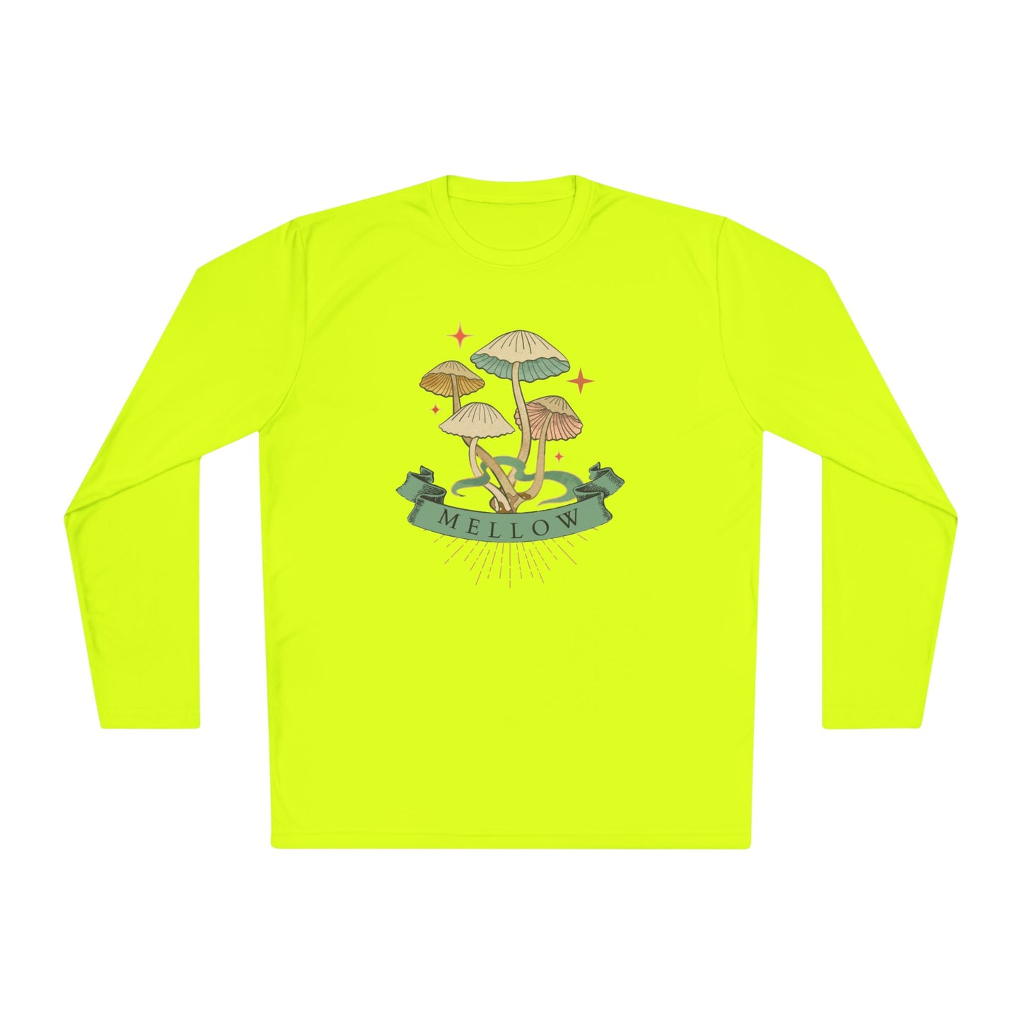 Mellow Mushrooms Long Sleeve Tee - Bohemian Style Shirt, Gift for Nature Lovers, Cozy Autumn Layer, Unisex Apparel, Festival Wear