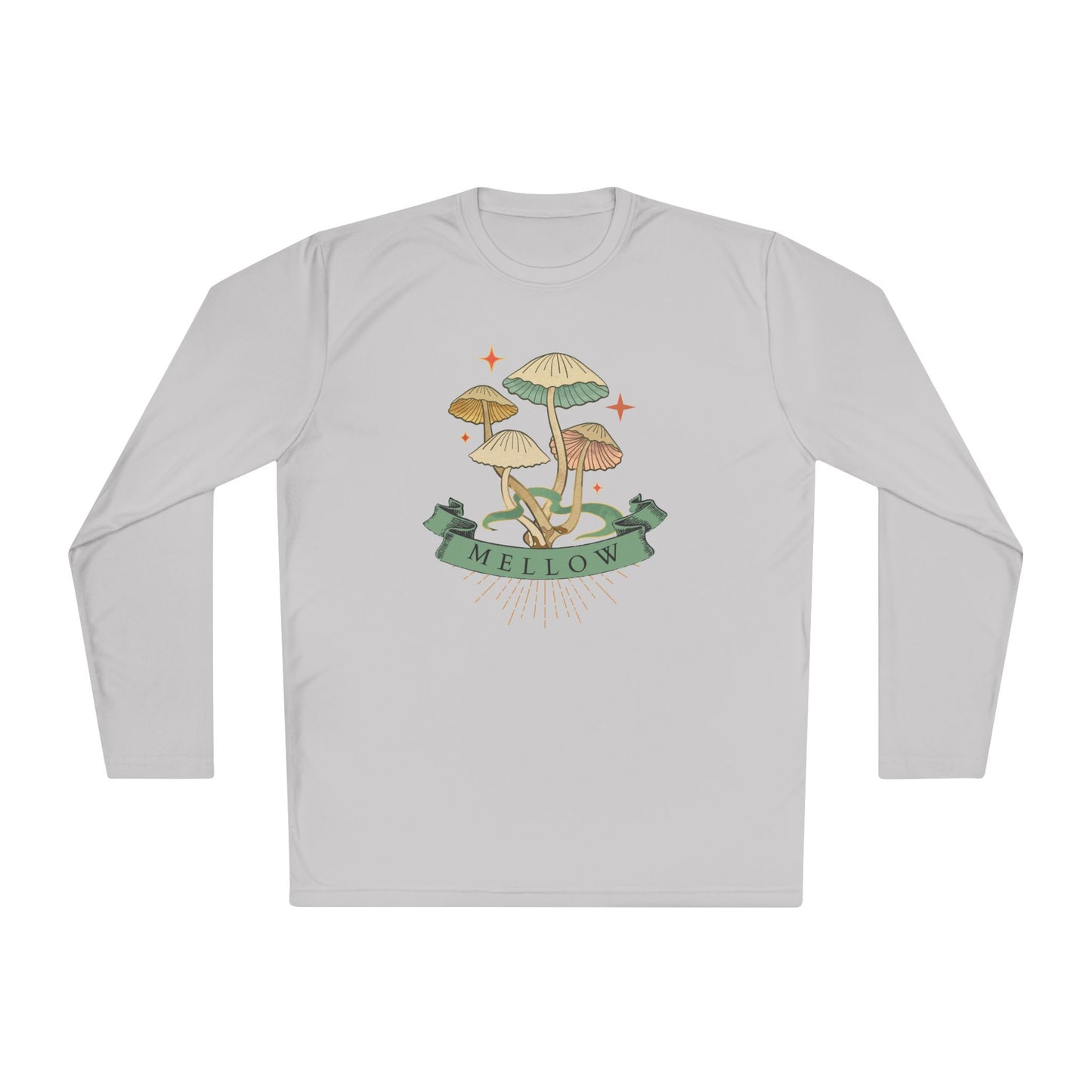 Mellow Mushrooms Long Sleeve Tee - Bohemian Style Shirt, Gift for Nature Lovers, Cozy Autumn Layer, Unisex Apparel, Festival Wear