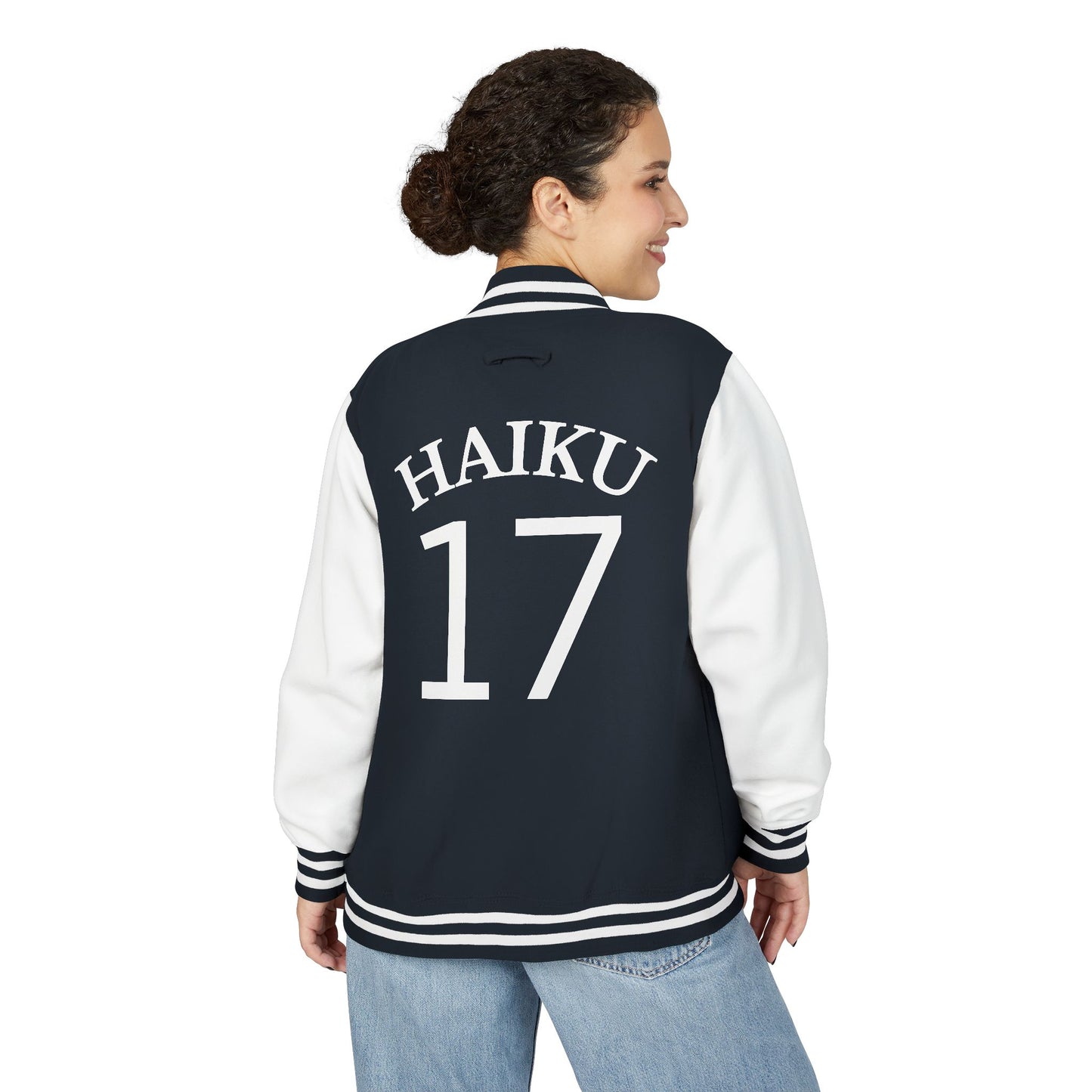 Retro Haiku Letterman Jacket for Unisex - Perfect for Casual Style & Celebrations