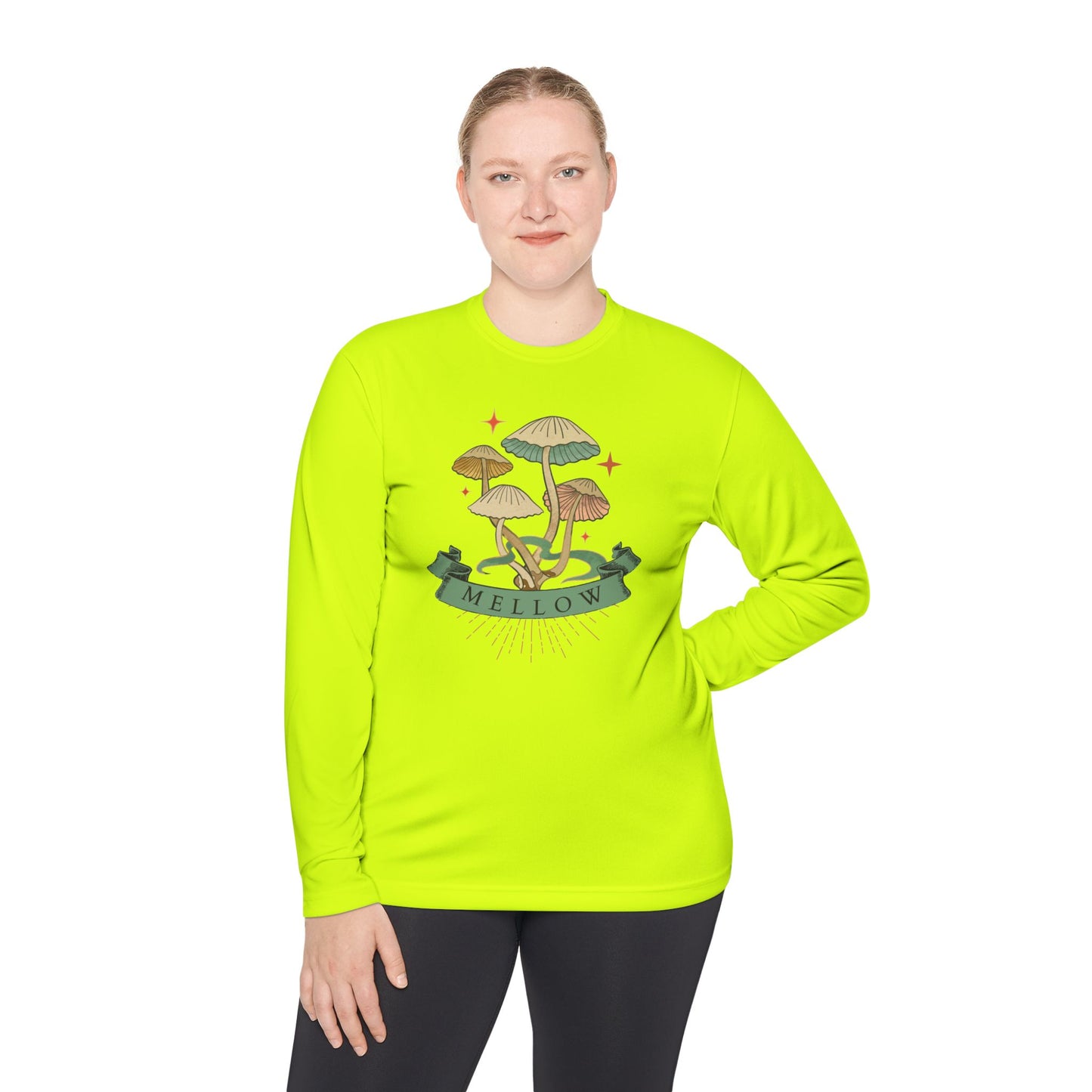 Mellow Mushrooms Long Sleeve Tee - Bohemian Style Shirt, Gift for Nature Lovers, Cozy Autumn Layer, Unisex Apparel, Festival Wear