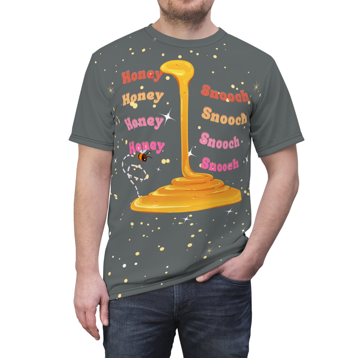 Unisex Cut & Sew Honey Snooch Drip Tee (AOP)