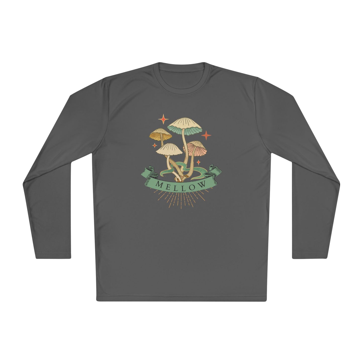Mellow Mushrooms Long Sleeve Tee - Bohemian Style Shirt, Gift for Nature Lovers, Cozy Autumn Layer, Unisex Apparel, Festival Wear