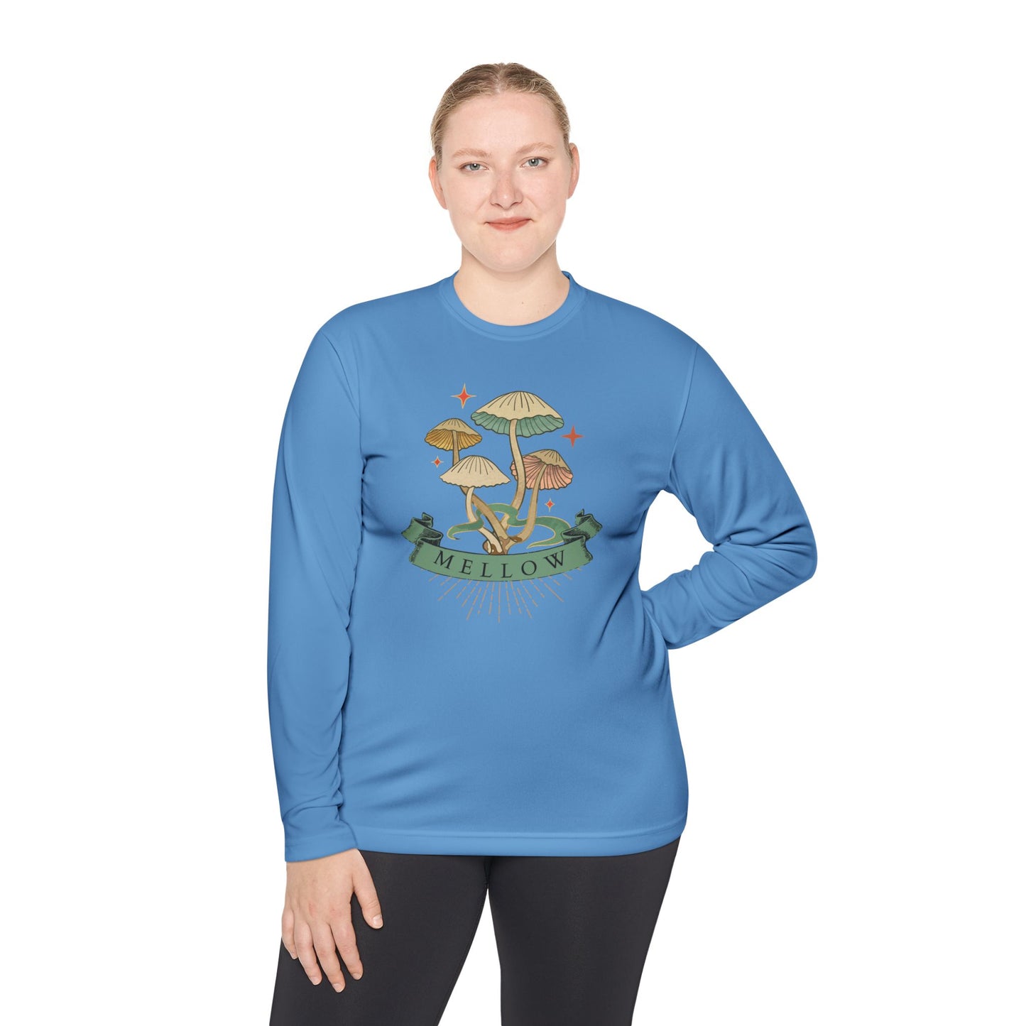 Mellow Mushrooms Long Sleeve Tee - Bohemian Style Shirt, Gift for Nature Lovers, Cozy Autumn Layer, Unisex Apparel, Festival Wear