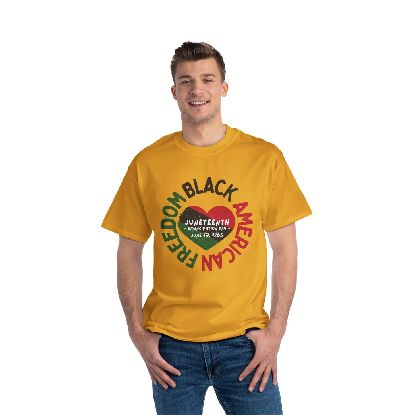 Beefy-T® Short-Sleeve BLACK AMERICAN FREEDOM T-Shirt