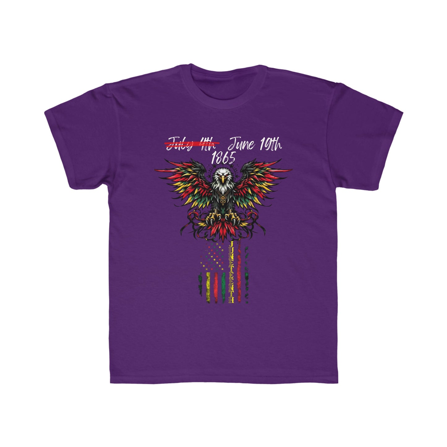 Kids Regular Fit Juneteenth Flag Tee