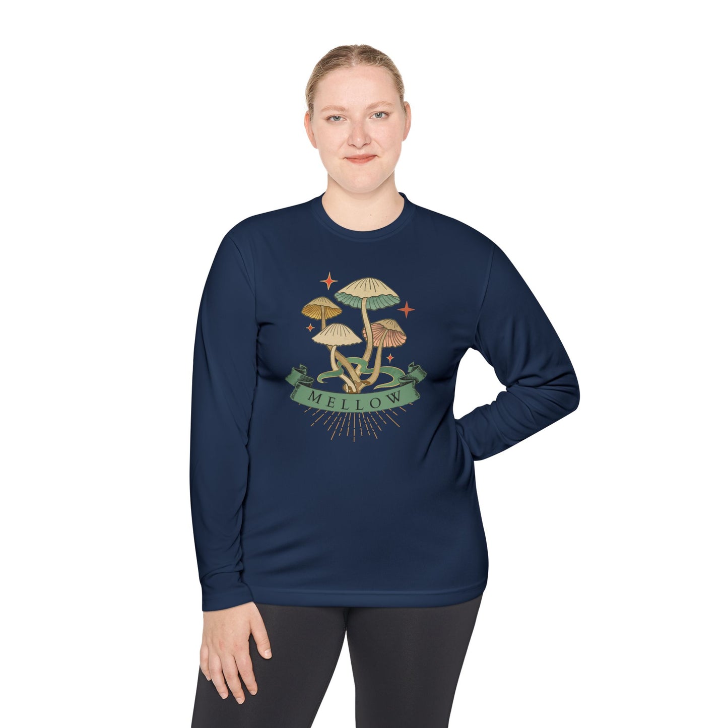 Mellow Mushrooms Long Sleeve Tee - Bohemian Style Shirt, Gift for Nature Lovers, Cozy Autumn Layer, Unisex Apparel, Festival Wear