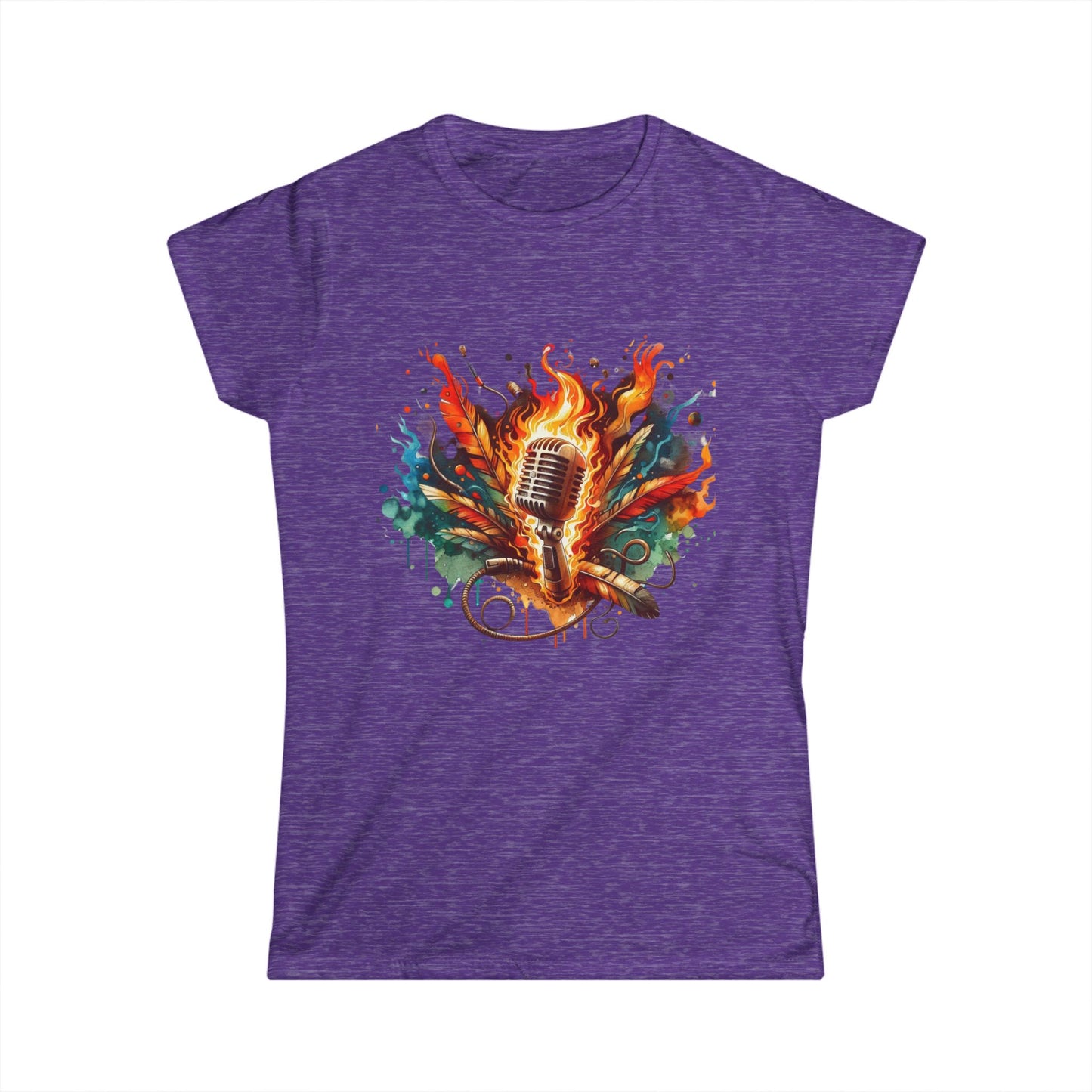 Passionate Mic Women's Softstyle Tee - Perfect for Singers and Music Lovers