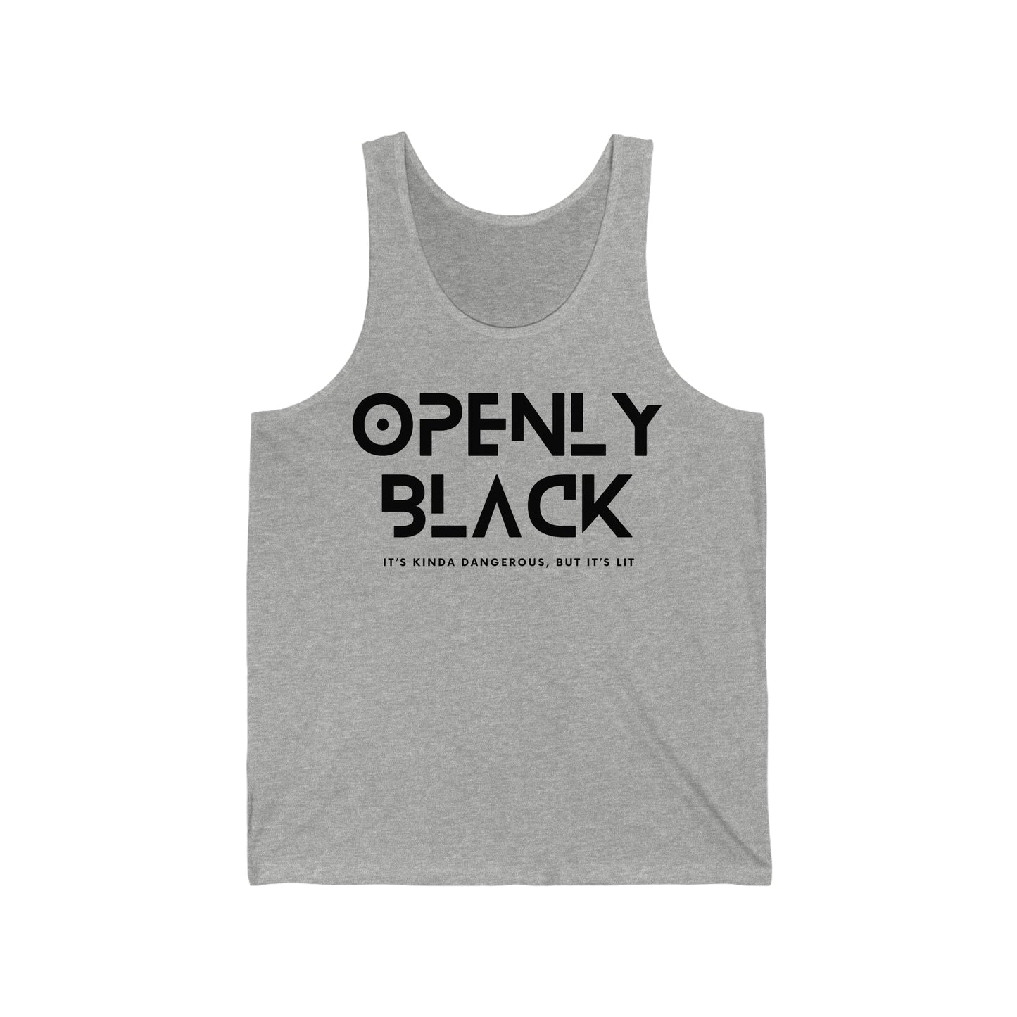 Unisex Jersey Tribal Lettering Black Lettering Tank