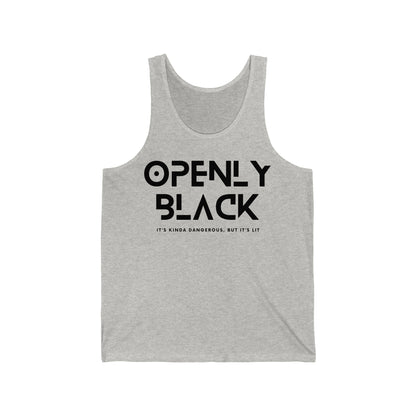 Unisex Jersey Tribal Lettering Black Lettering Tank