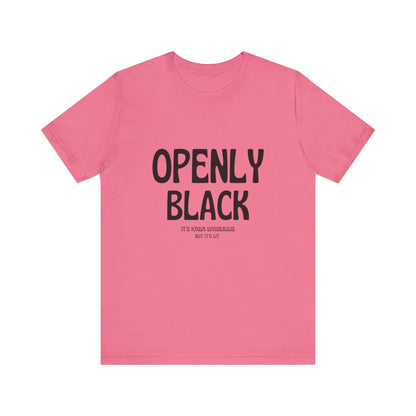 Unisex Jersey Short Sleeve Openly Black Tee