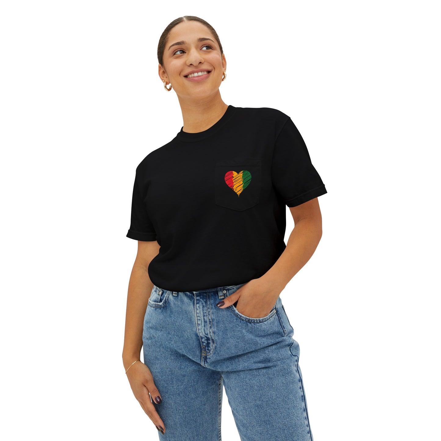 Unisex Garment-Dyed Pocket Juneteenth Heal T-Shirt