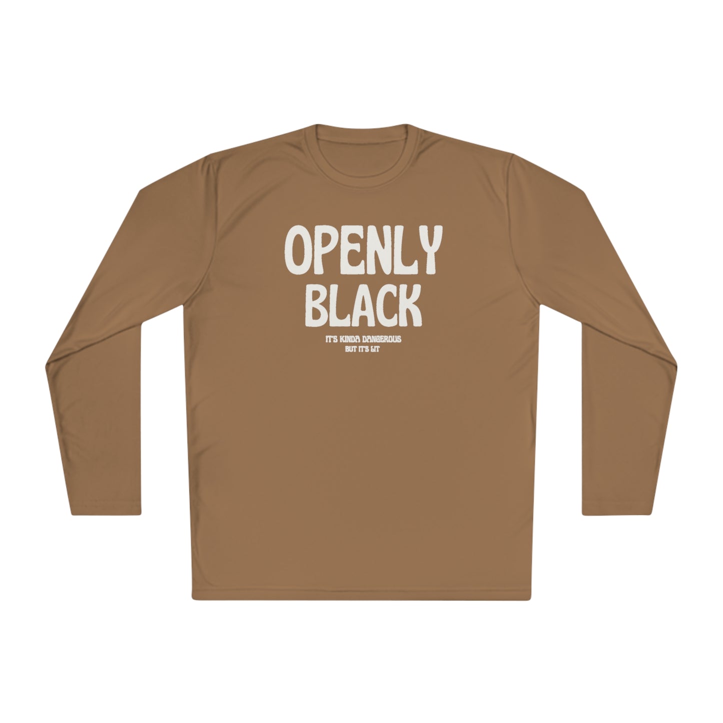 Unisex Lightweight Long Sleeve Openly Black Tee