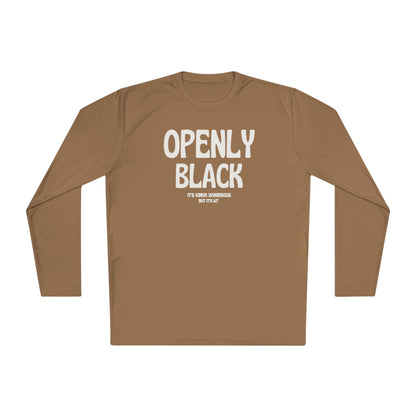 Unisex Lightweight Long Sleeve Openly Black Tee