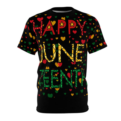 Unisex Cut & Sew Happy Juneteenth Tee (AOP)