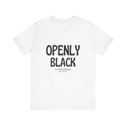 Unisex Jersey Short Sleeve Openly Black Tee