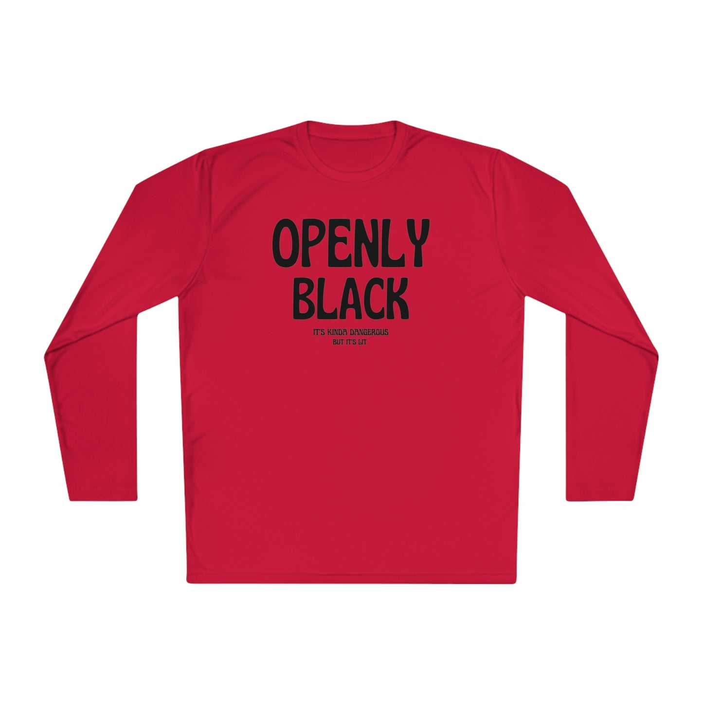 Unisex Lightweight Long Sleeve Openly Black Tee