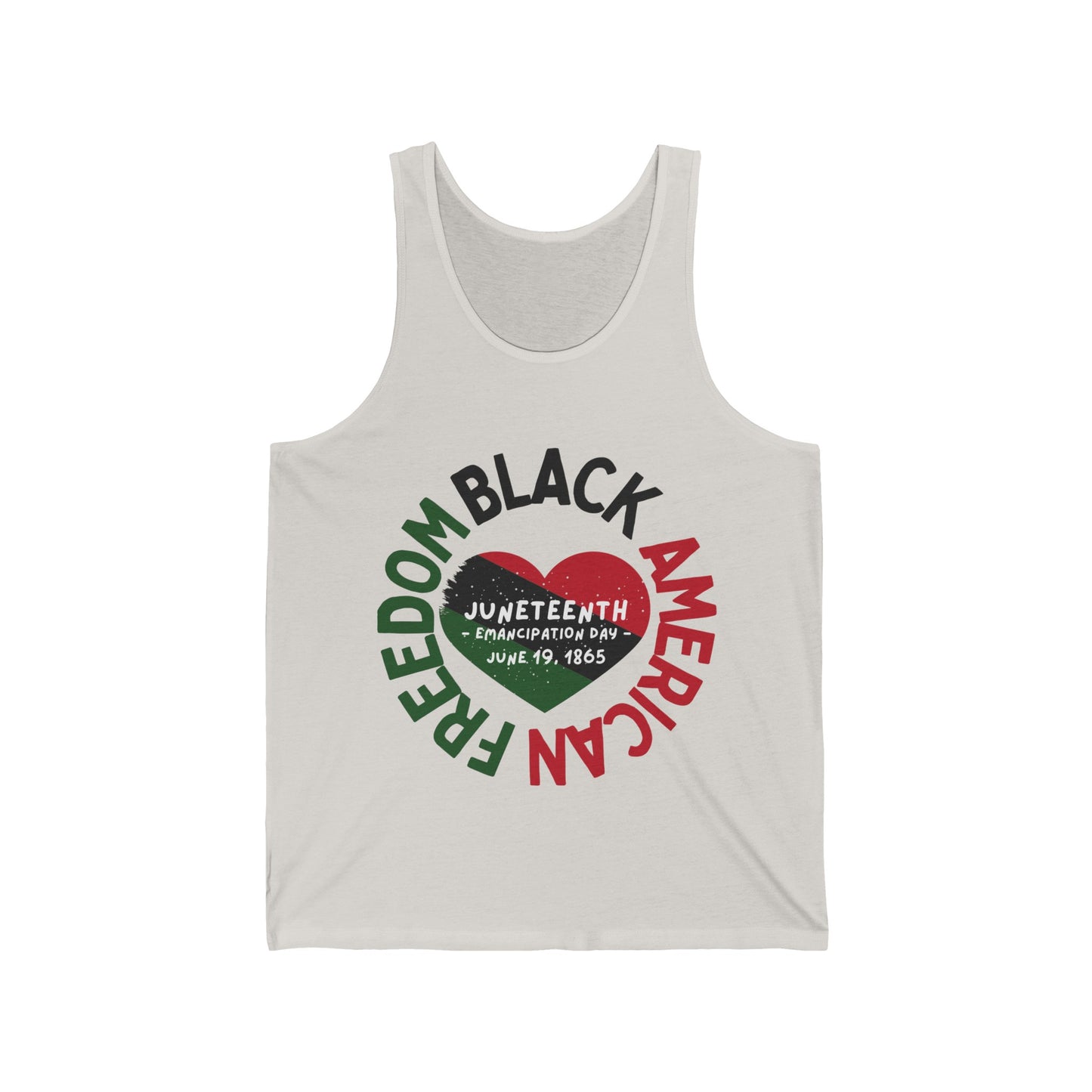 Unisex Jersey BLACK AMERICAN FREEDOM Juneteenth Tank