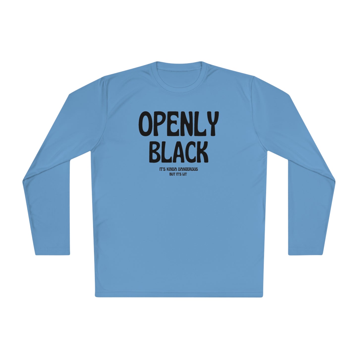 Unisex Lightweight Long Sleeve Openly Black Tee