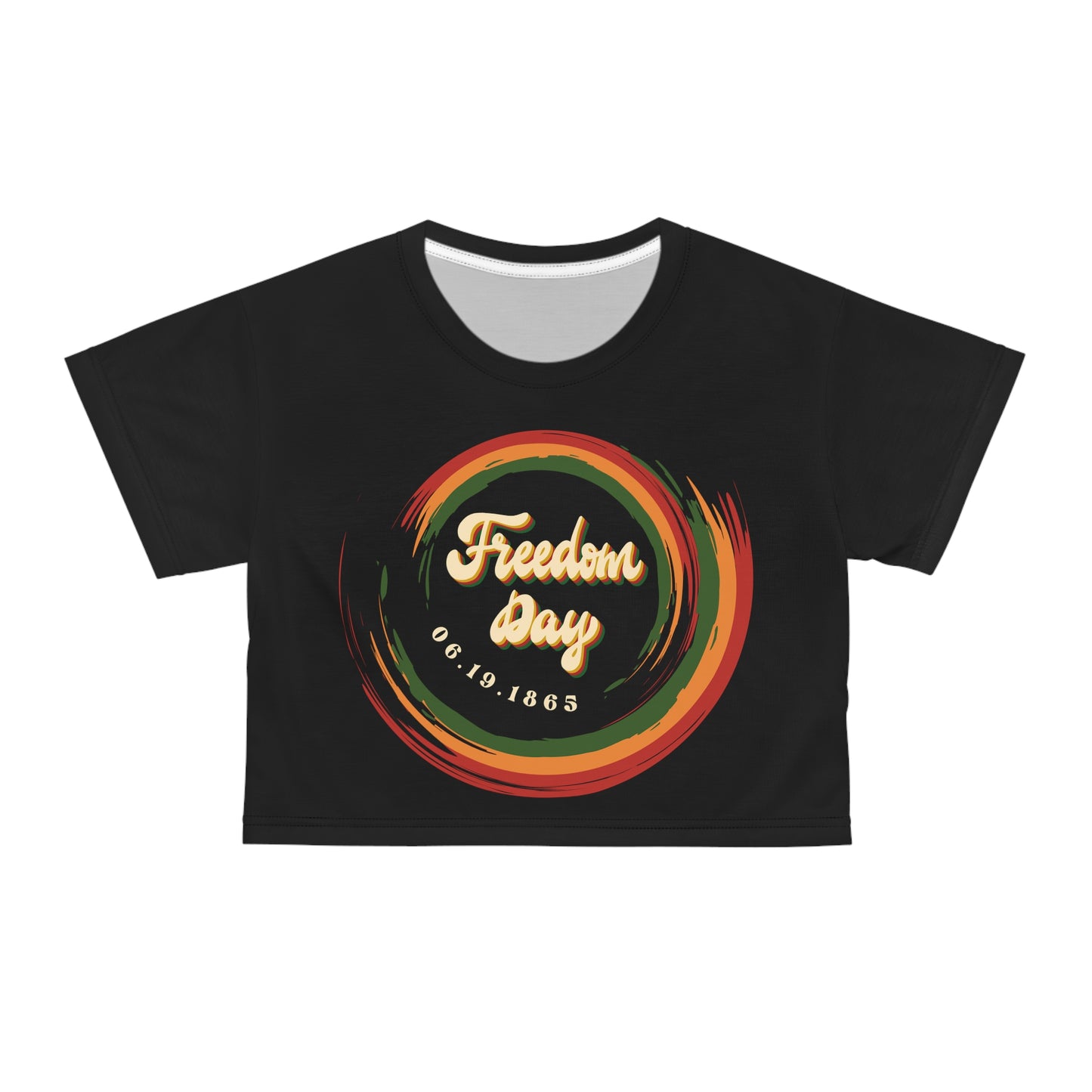 Crop Tee Juneteenth Freedom Day (AOP)