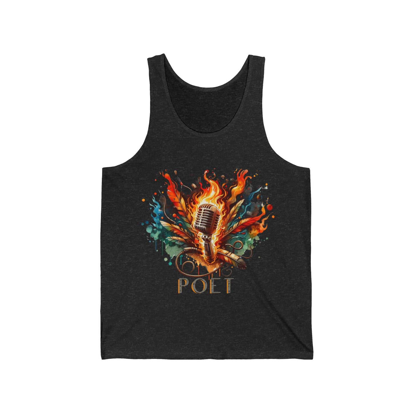 Unisex Jersey Poet Flame Mic Tank