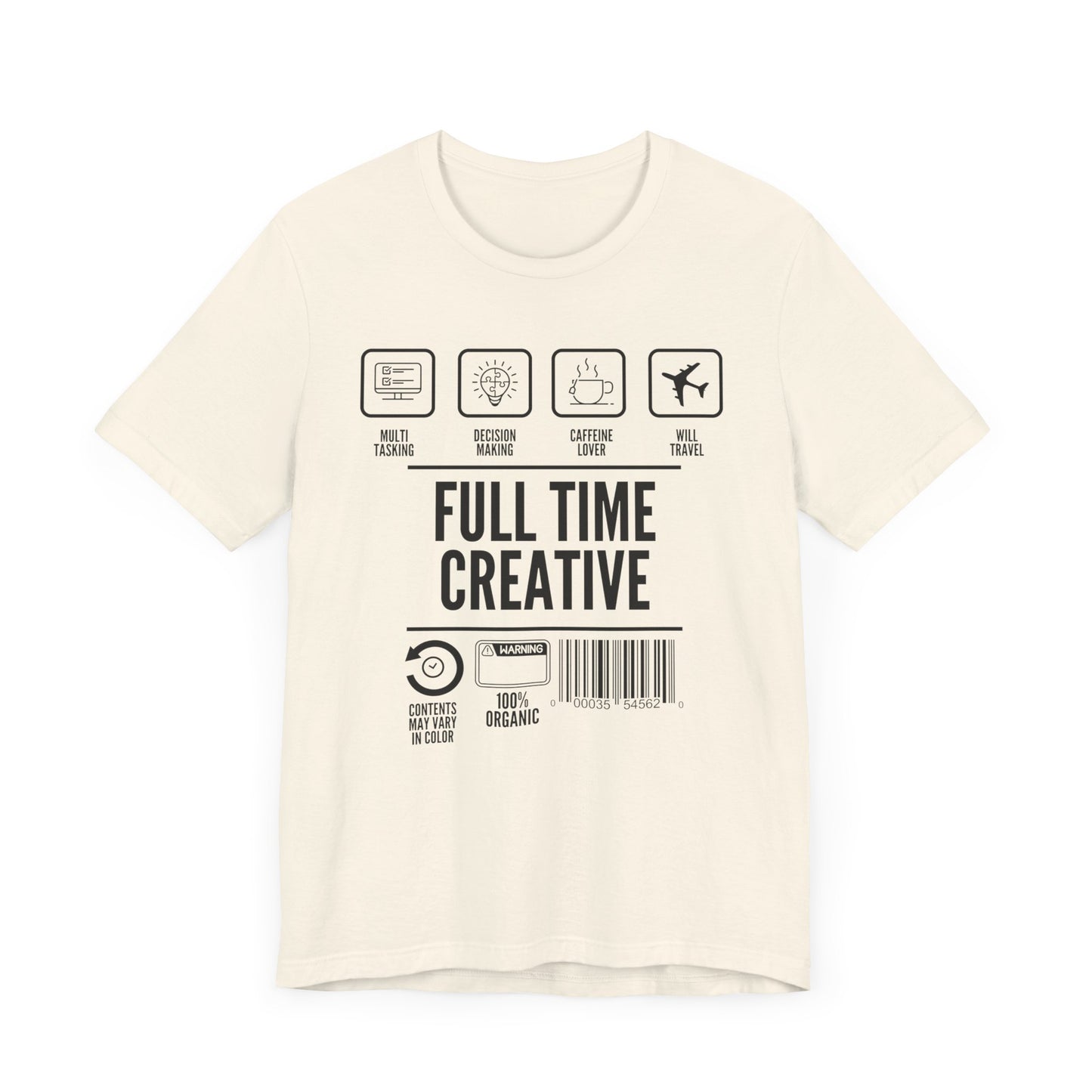 Short Sleeve Full Time Creative Tee Express Delivery available