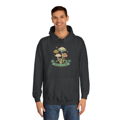 Cozy Mushroom College Hoodie, Unisex Sweatshirt for Students, Gift for Graduates, Cool Campus Attire, Casual Wear, Fall Fashion