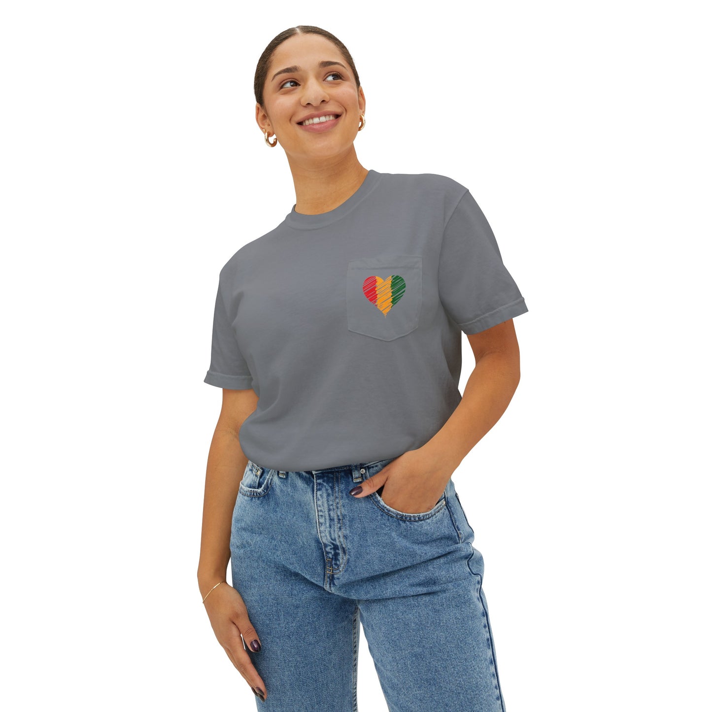 Unisex Garment-Dyed Pocket Juneteenth Heal T-Shirt