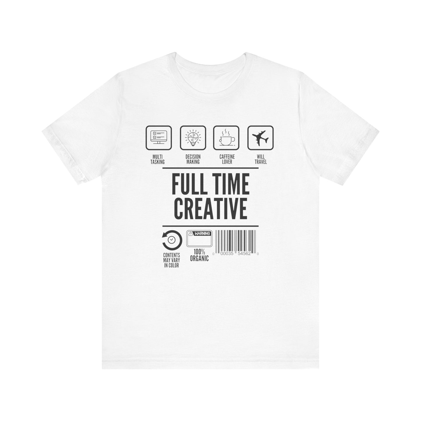 Short Sleeve Full Time Creative Tee Express Delivery available