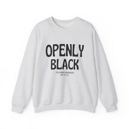 Unisex Heavy Blend™ Openly Black Crewneck Sweatshirt