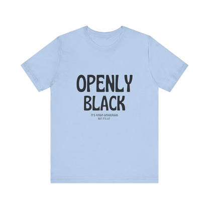 Unisex Jersey Short Sleeve Openly Black Tee