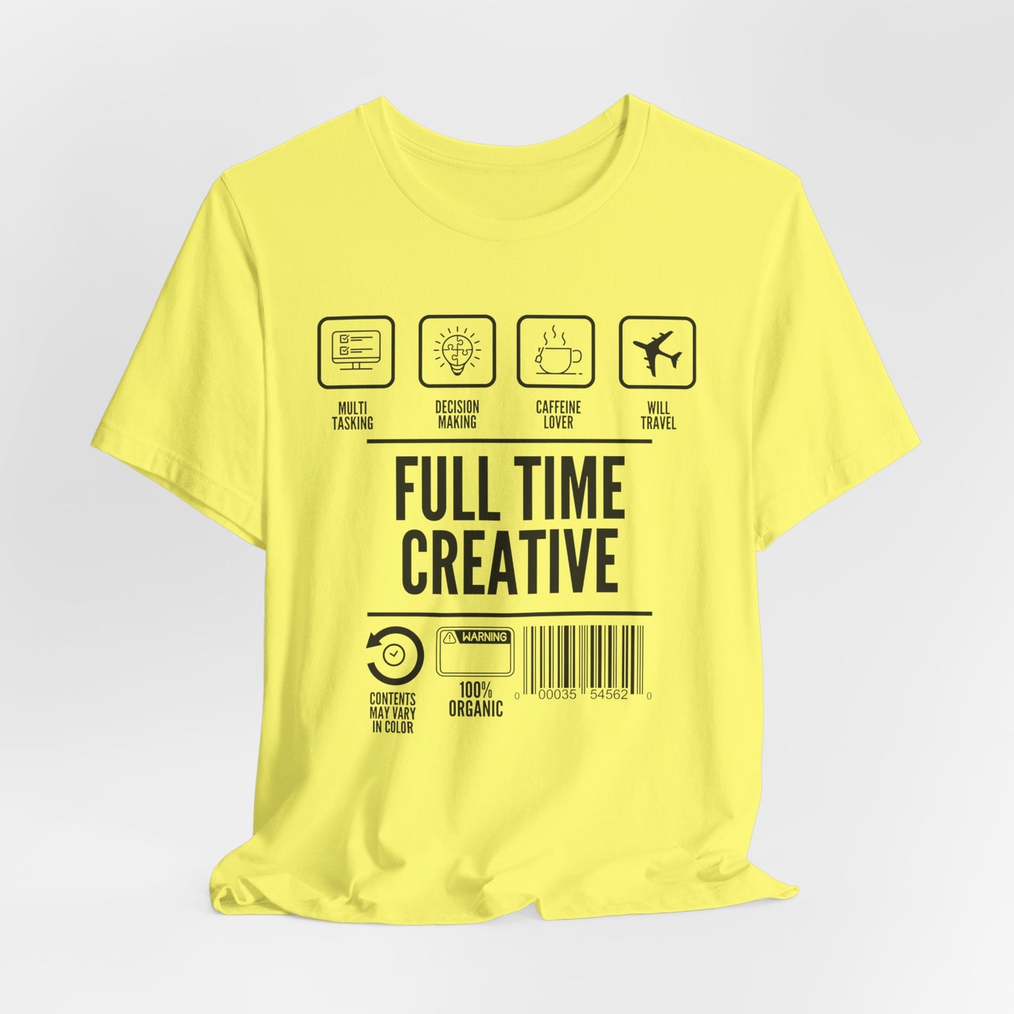 Short Sleeve Full Time Creative Tee Express Delivery available