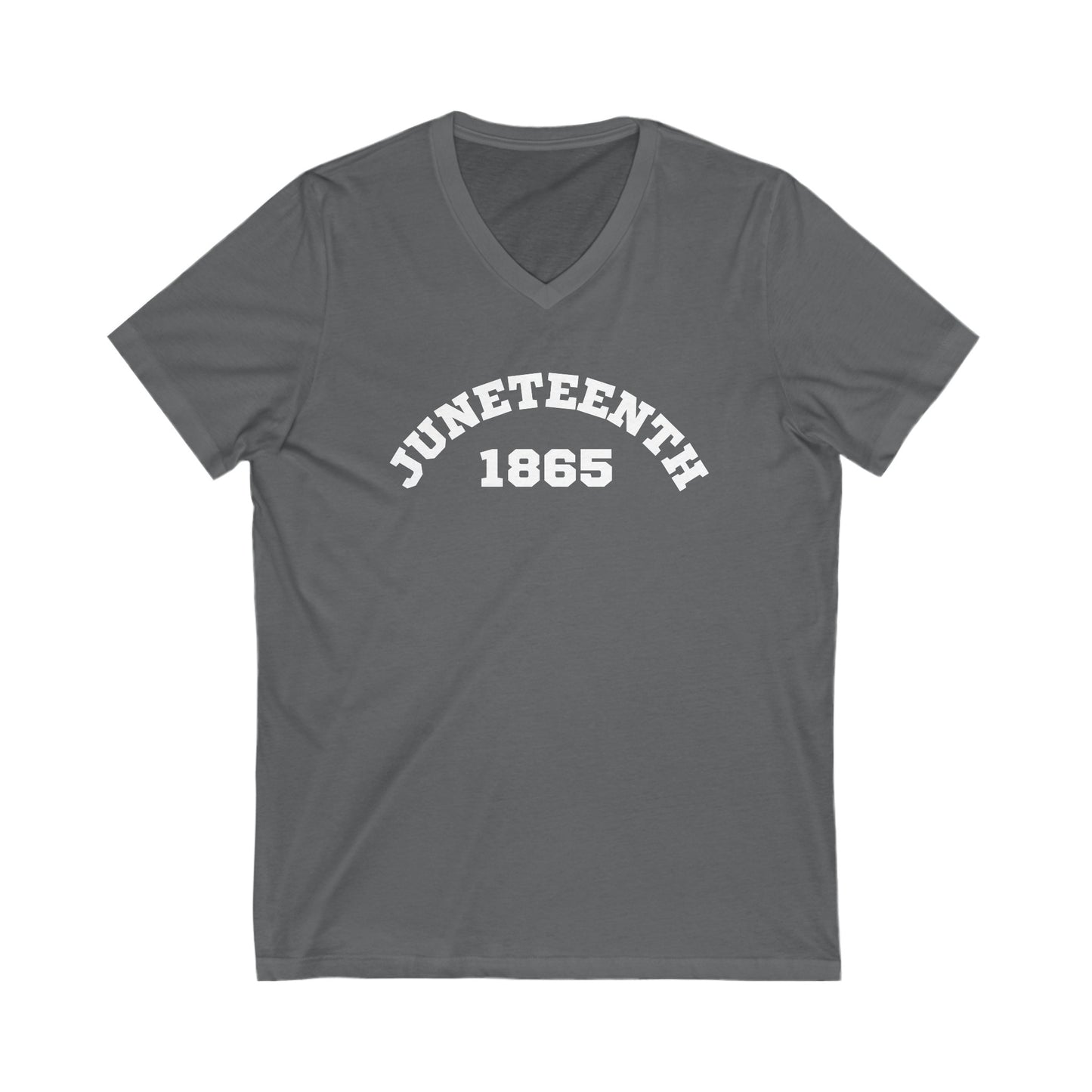 Unisex Jersey Short Sleeve V-Neck Juneteenth 1865 Tee