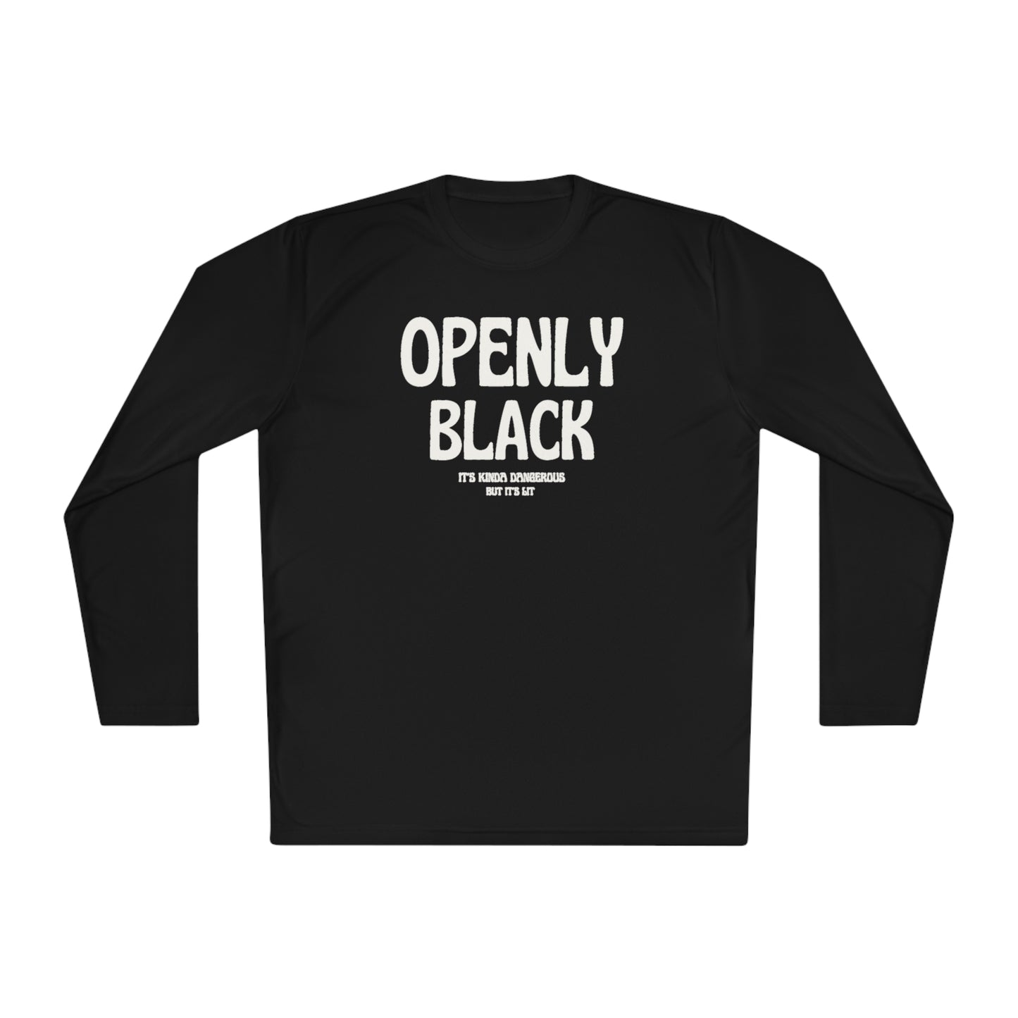 Unisex Lightweight Long Sleeve Openly Black Tee