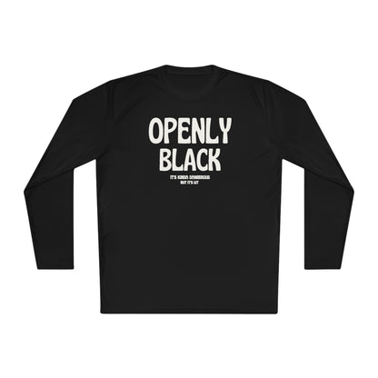 Unisex Lightweight Long Sleeve Openly Black Tee