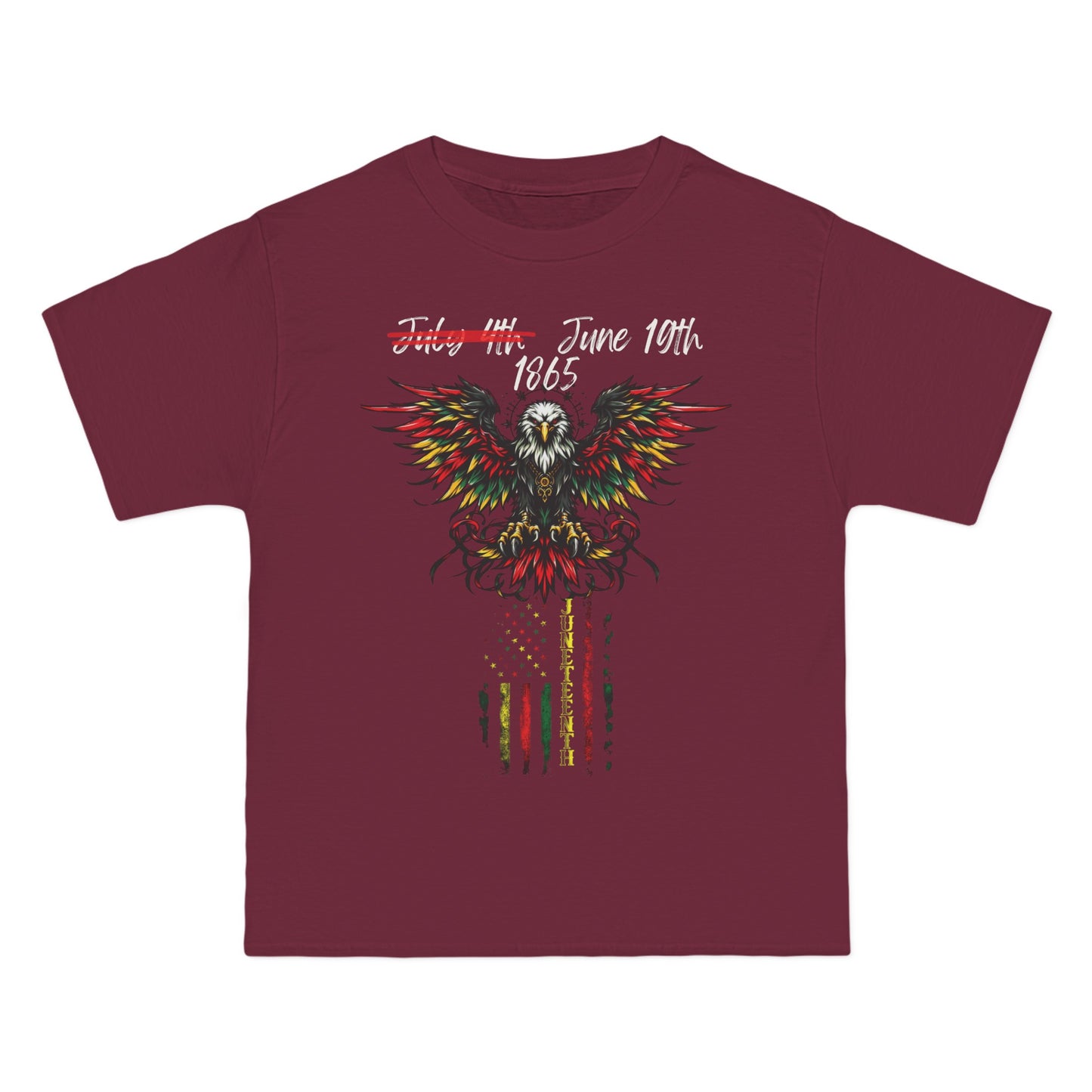 Beefy-T®  Short-Sleeve Eagle Flag Juneteenth T-Shirt