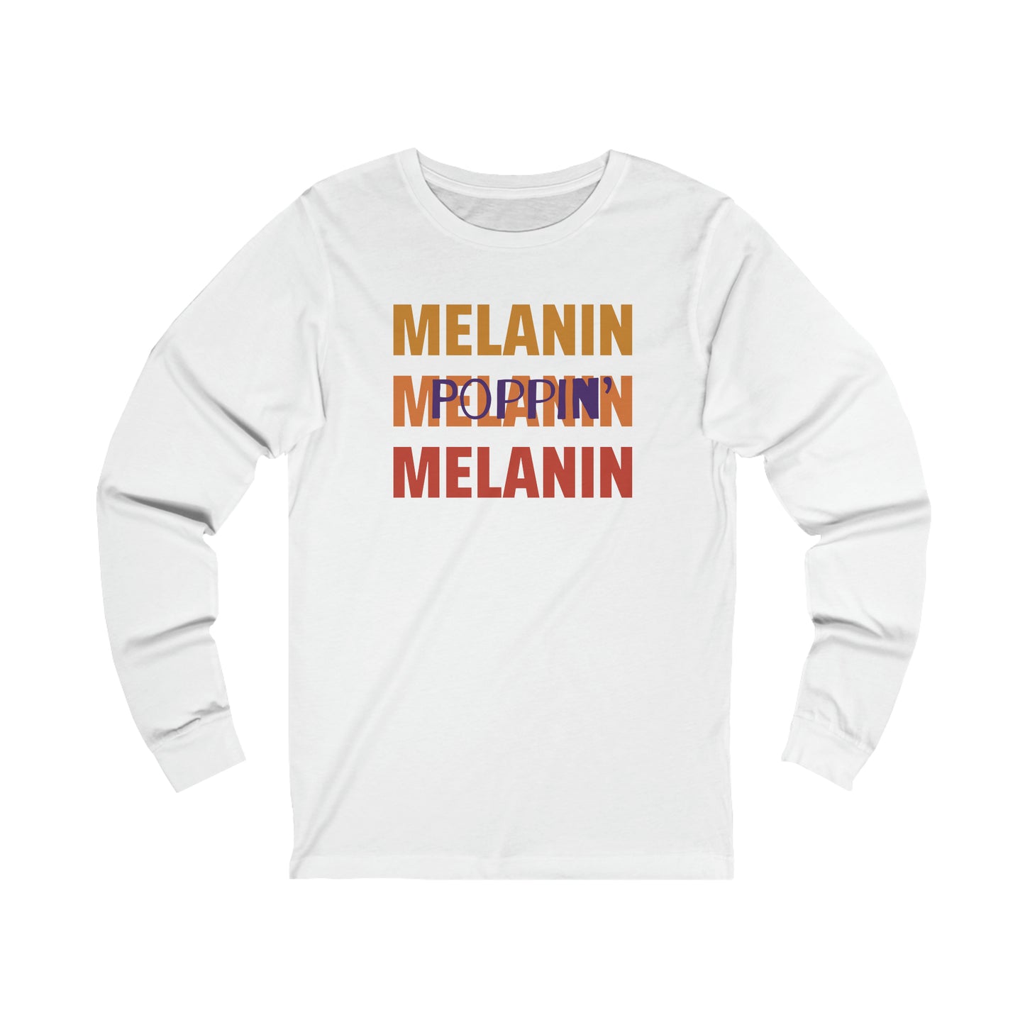 Unisex Jersey Long Sleeve Melanin Poppin’ Tee