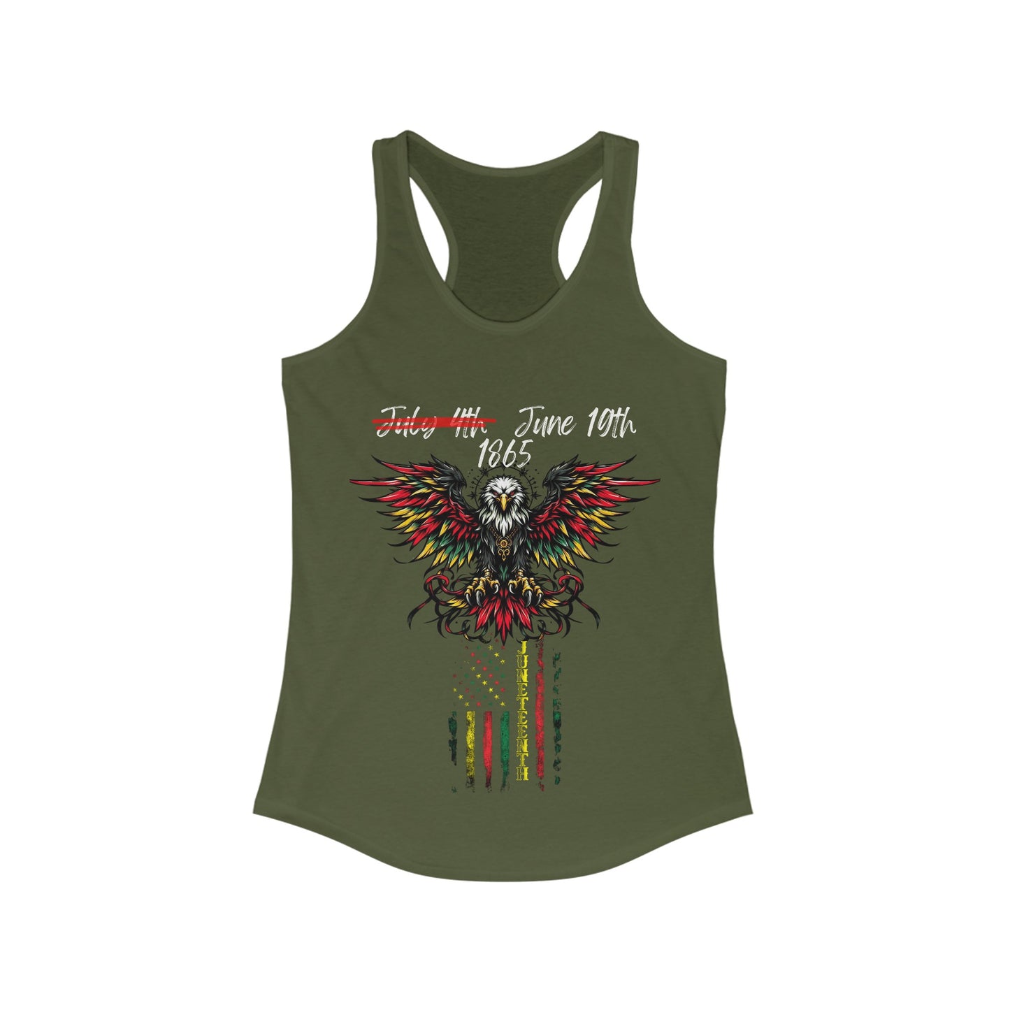 Women's Ideal Racerback Juneteenth Eagle Tank