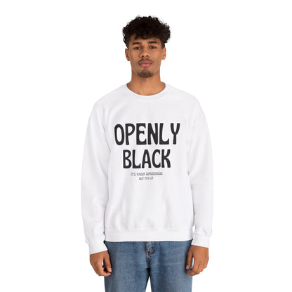 Unisex Heavy Blend™ Openly Black Crewneck Sweatshirt