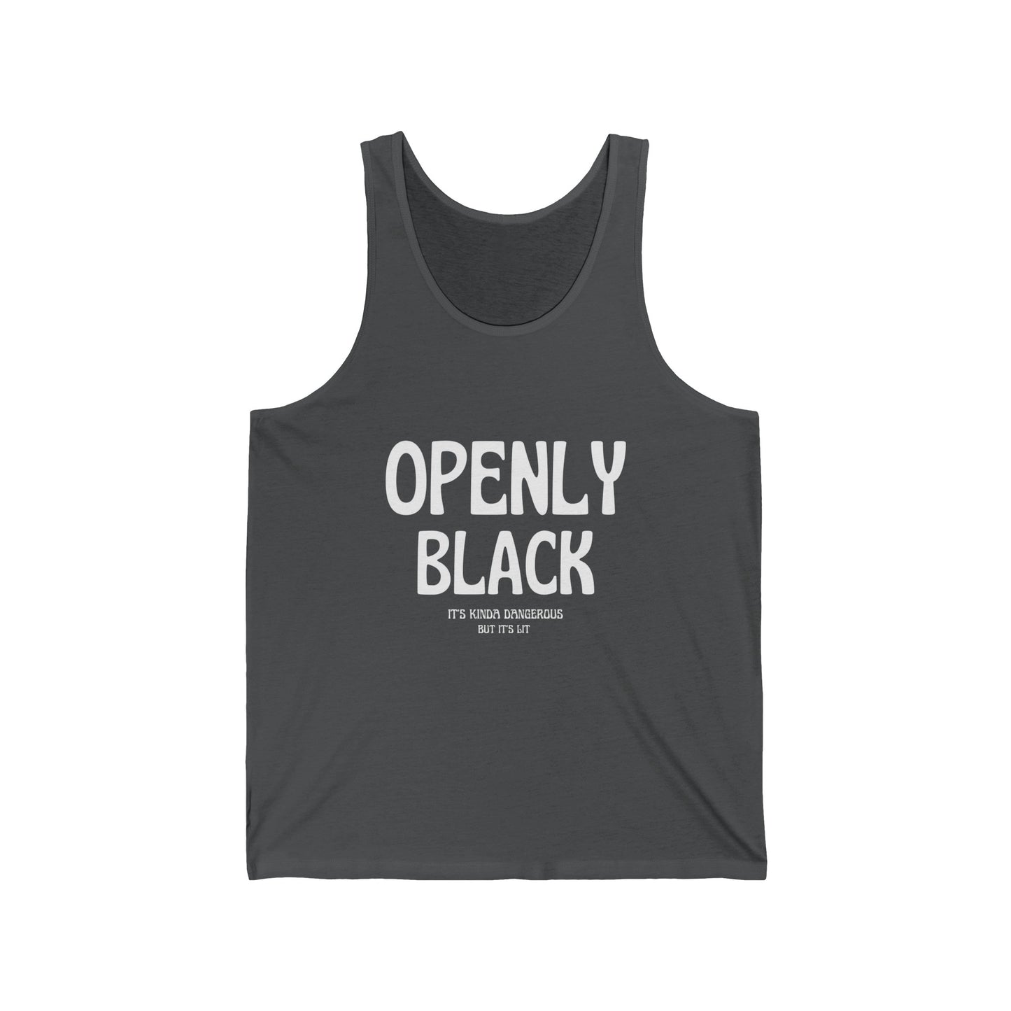 Unisex Jersey Openly Black Tank