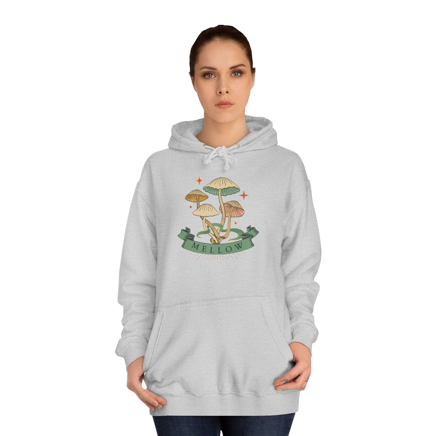 Cozy Mushroom College Hoodie, Unisex Sweatshirt for Students, Gift for Graduates, Cool Campus Attire, Casual Wear, Fall Fashion