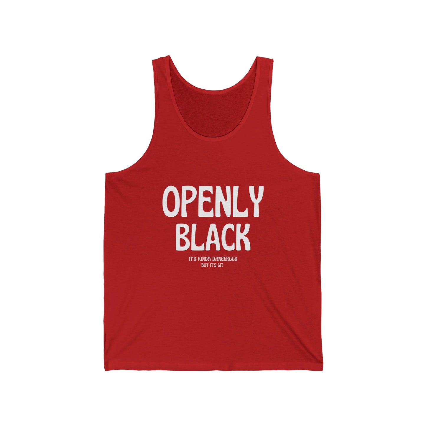 Unisex Jersey Openly Black Tank